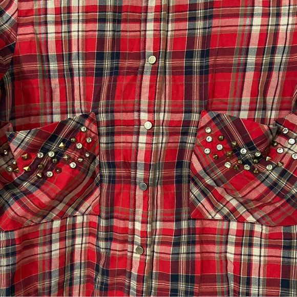 ZARA plaid studded shirt - Picture 3 of 3